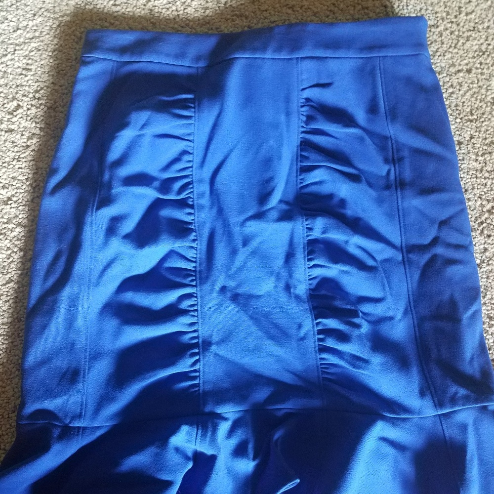 Anthropology Blue Pencil Skirt